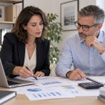 Dirigeante d’un organisme de formation et expert-comptable analysant un tableau de bord financier